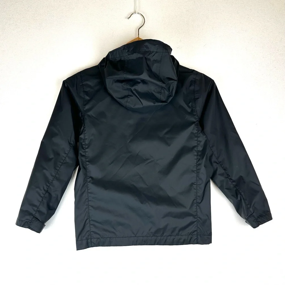 Columbia Omni-Tech Hooded Jacket Unisex Waterproof Black Kids Sz 8